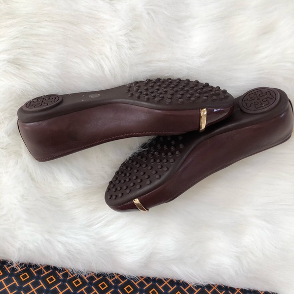 Tory Burch Pacey driver plum wine cap toe flat - Picture 7 of 11